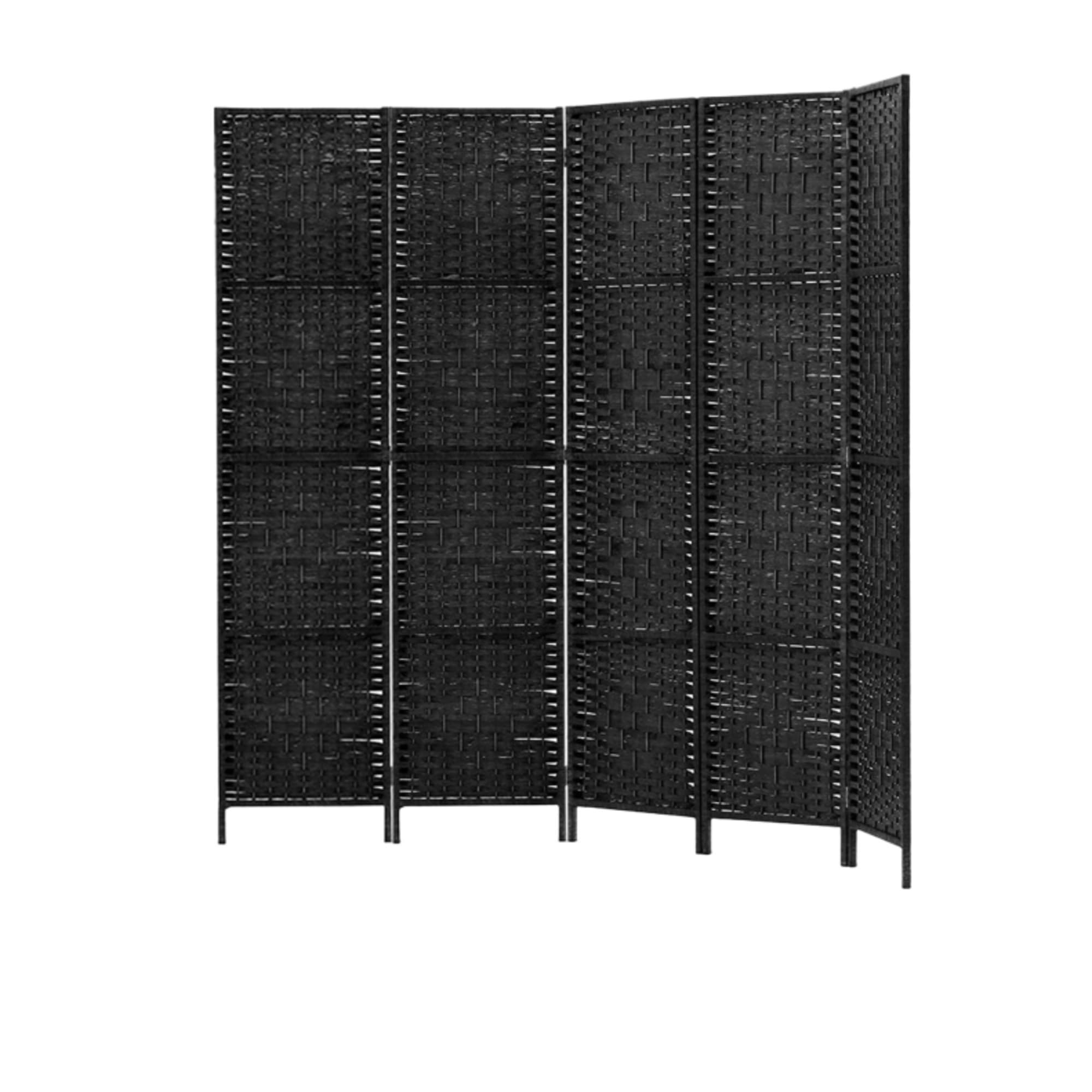 4 Panel Rattan Room Divider Black Kitchen Warehouse™